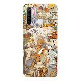 Realme 6i İle Uyumlu Siyah Pooh Vintage Desenli Silikon Kılıf