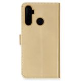 Realme 6İ Uyumlu Kılıf Trend S Plus Kapaklı Kılıf - Gold