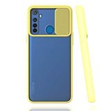 Realme 6İ/C3/C3İ ile uyumlu Kılıf Slayt Sürgülü Arkası Buzlu Lensi Kapak - Sarı