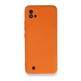 Realme C11 2021 Nano İçi Kadife Silikon Turuncu Kılıf
