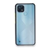 Realme C21 Miami Şeffaf Silikon Lacivert Kılıf