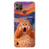 Realme C21Y, C25Y ile Uyumlu Dombili Temalı Desenli Darbe Emici Silikon Kılıf, Çok Renkli