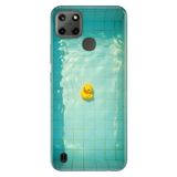 Realme C21Y ve C25Y ile Uyumlu Silikon Kılıf, Havuz Keyfi Temalı, Darbe Emici, Çok Renkli