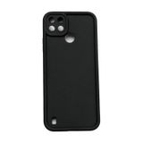 Realme C21y Ve Realme C25y Uyumlu Kamera Çıkıntılı Mat Silikon Telefon Kılıfı Siyah