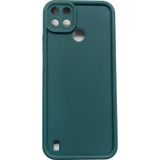Realme C21y Ve Realme C25y Uyumlu Kamera Çıkıntılı Mat Silikon Telefon Kılıfı Yeşil