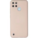 Realme C25Y Kılıf Nano Içi Kadife Silikon - PUDRA-(5796)