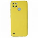 Realme C25Y Kılıf Nano içi Kadife Silikon - Sarı
