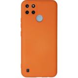 Realme C25Y Kılıf Nano Içi Kadife Silikon - TURUNCU-(5796)