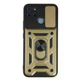 Realme C25Y Kılıf Pars Lens Yüzüklü Silikon - GOLD-(5796)
