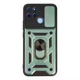 Realme C25Y Kılıf Pars Lens Yüzüklü - Yeşil