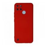 Realme C25Y Nano İçi Kadife Silikon Kırmızı Kılıf