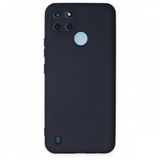 Realme C25Y Nano İçi Kadife Silikon Lacivert Kılıf