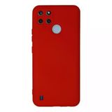 Realme C25y Uyumlu Kılıf Nano İçi Kadife Silikon - Kırmızı