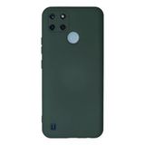 Realme C25y Uyumlu Kılıf Nano İçi Kadife Silikon - Koyu Yeşil