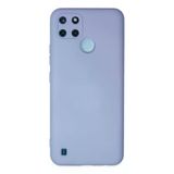 Realme C25y Uyumlu Kılıf Nano İçi Kadife Silikon - Lila
