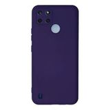 Realme C25y Uyumlu Kılıf Nano İçi Kadife Silikon - Mor