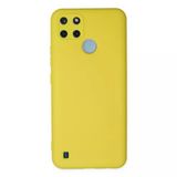 Realme C25y Uyumlu Kılıf Nano İçi Kadife Silikon - Sarı