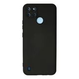 Realme C25y Uyumlu Kılıf Nano İçi Kadife Silikon - Siyah