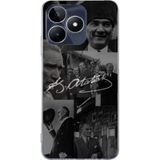 Realme C53 Uyumlu Kemal Atatürk İmza Baskılı Silikon Kılıf Renkli