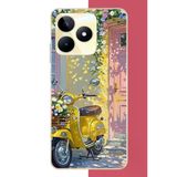 Realme C53 Uyumlu Sarı Mobilet Baskılı Silikon Kılıf