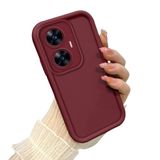 Realme C55 ile Uyumlu Desenli Yüksek Kalite Bordo Silikon Kılıf Kamera Korumalı Düşmeye Dayanıklı Kapak Telefon Kılıfı
