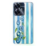 Realme C55 Uyumlu Yaban Mersinleri Baskılı Silikon Kılıf