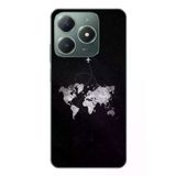 Realme C61 Uyumlu Dünya Haritası Uçuş Baskılı Silikon Kılıf