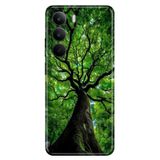 Realme C75 ile Uyumlu Yıllanmış Ağaç Temalı Desenli Darbe Emici Silikon Kılıf, Çok Renkli