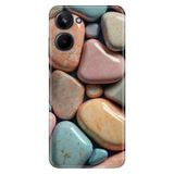 Realme Realme 10 4G ile Uyumlu Color Stones Temalı Desenli Darbe Emici Silikon Kılıf, Çok Renkli