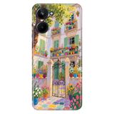 Realme Realme 10 4G ile Uyumlu Kılıf, Fransız Balkon Temalı Desenli, Darbe Emici Silikon