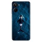 Realme Realme 10 4G ile Uyumlu Kılıf, Orca Temalı Desenli, Darbe Emici Silikon