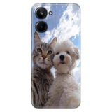 Realme Realme 10 4G ile Uyumlu Kılıf, Pet Friends Temalı Desenli, Darbe Emici Silikon