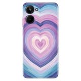 Realme Realme 10 4G ile Uyumlu Kılıf, Purple Love Temalı Desenli, Darbe Emici Silikon