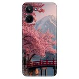 Realme Realme 10 4G ile Uyumlu Kılıf, Sakura Style Temalı Desenli, Darbe Emici Silikon