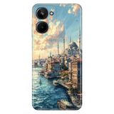 Realme Realme 10 4G ile Uyumlu Kılıf, Sultan Ahmet Temalı Desenli, Darbe Emici Silikon, Çok Renkli
