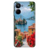 Realme Realme 10 4G ile Uyumlu Lake Como Temalı Desenli Darbe Emici Silikon Kılıf, Çok Renkli