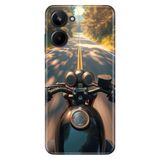 Realme Realme 10 4G ile Uyumlu Motorsiklet Temalı Desenli Darbe Emici Silikon Kılıf, Çok Renkli