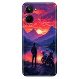 Realme Realme 10 4G ile Uyumlu Motorum ve Ben Temalı Desenli Darbe Emici Silikon Kılıf, Çok Renkli