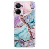 Realme Realme 10 4G ile Uyumlu Musse Marble Temalı Desenli Darbe Emici Silikon Kılıf, Çok Renkli