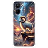 Realme Realme 10 4G ile Uyumlu Oğlak Burcu Temalı Desenli Darbe Emici Silikon Kılıf, Çok Renkli