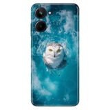 Realme Realme 10 4G ile Uyumlu Silikon Kılıf, Ciddi Baykuş Temalı Desenli, Darbe Emici