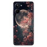 Realme Realme 10 4G ile Uyumlu Silikon Kılıf, Dolunay Moon Temalı Desenli, Darbe Emici, Çok Renkli