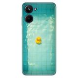 Realme Realme 10 4G ile Uyumlu Silikon Kılıf, Havuz Keyfi Temalı Desenli, Darbe Emici, Çok Renkli