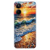 Realme Realme 10 4G ile Uyumlu Silikon Kılıf, Kristal Deniz Temalı Desenli, Darbe Emici