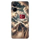 Realme Realme 10 4G ile Uyumlu Silikon Kılıf, Türk Askeri Temalı Desenli, Darbe Emici, Çok Renkli