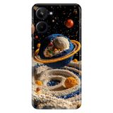 Realme Realme 10 4G ile Uyumlu Silikon Kılıf, Yapay Boşluk Temalı Desenli, Darbe Emici