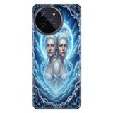 Realme Realme 11 4G ile Uyumlu Kılıf, İkizler Burcu Temalı Desenli, Darbe Emici Silikon, Çok Renkli