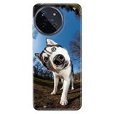 Realme Realme 11 4G ile Uyumlu Şaşkın Husky Temalı Desenli Darbe Emici Silikon Kılıf, Çok Renkli