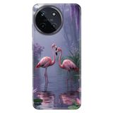Realme Realme 11 4G ile Uyumlu Silikon Kılıf, Flamingo Aşk Temalı Desenli, Darbe Emici