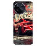 Realme Realme 11 4G ile Uyumlu Silikon Kılıf, Grafiti ve Car Temalı Desenli, Darbe Emici